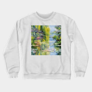 Monet Style Water Lilies 13 Crewneck Sweatshirt